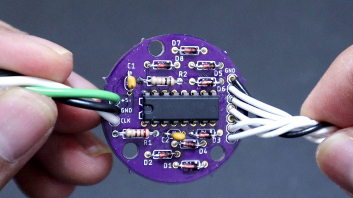Light scanner PCB populated with all the components.