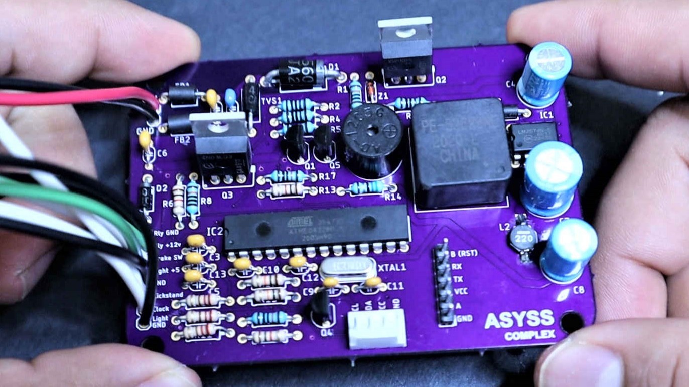Main board PCB populated with all the components.